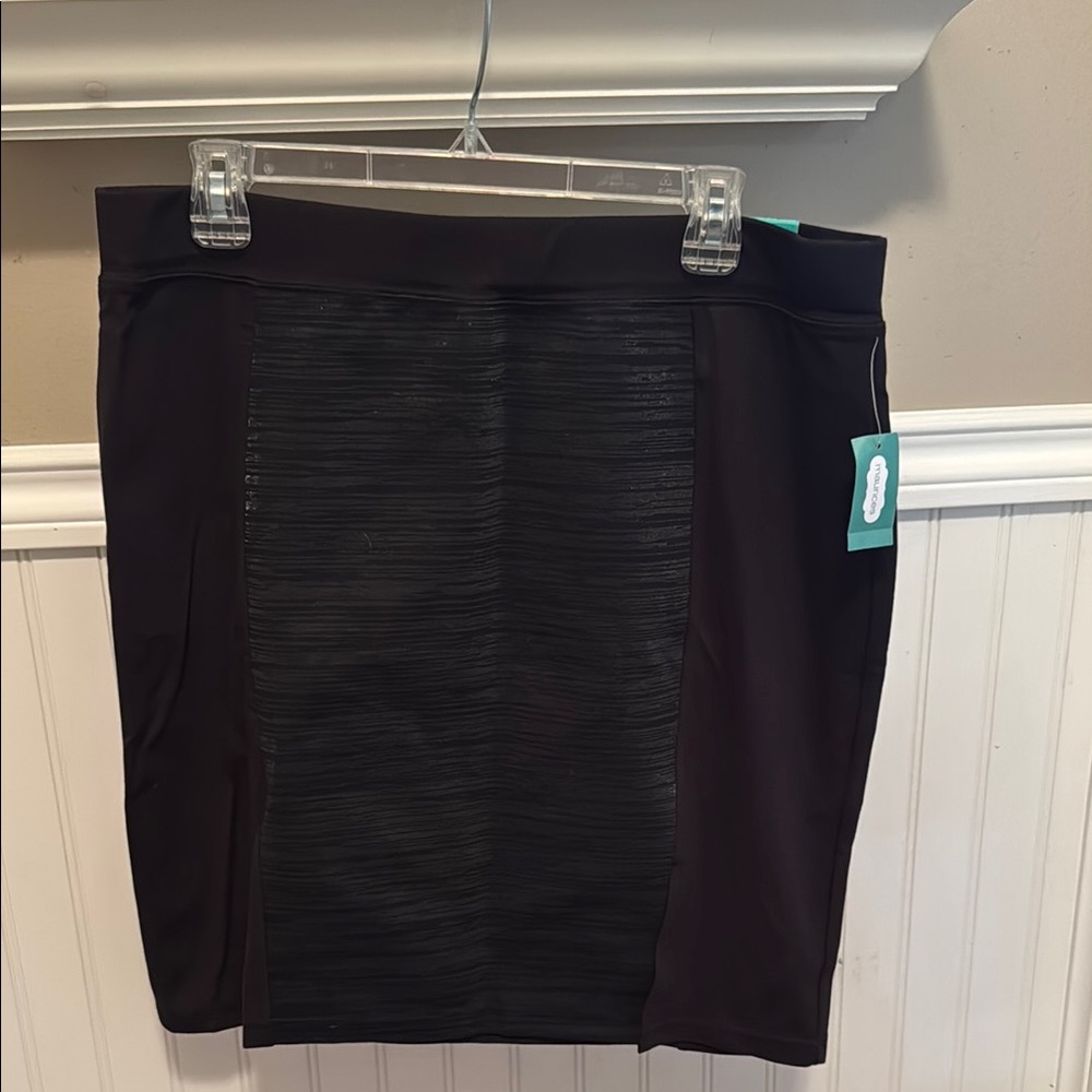 Maurices Black Mini Ribbed Pencil Skirt